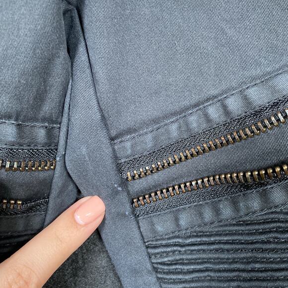 Vintage Original Denim Smoke Rise Mens Jeans Black Pull On Skinny Cotton Large - Picture 10 of 14